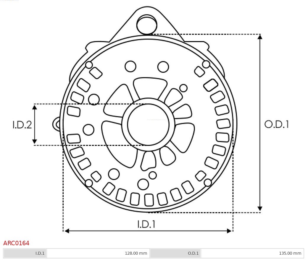 Bracket, alternator drive flange AS-PL ARC0164 3