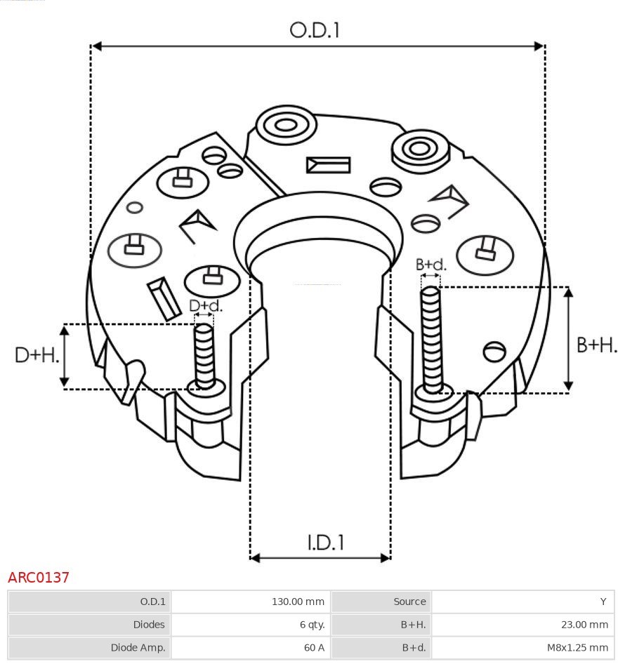 Bracket, alternator drive flange AS-PL ARC0137 4