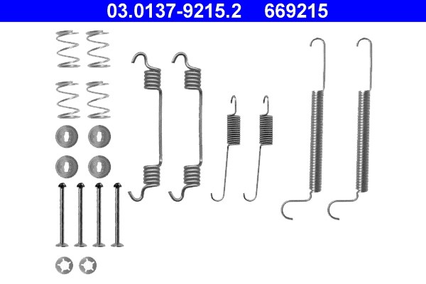 Accessory Kit, brake shoes ATE 03.0137-9215.2