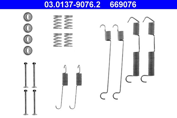Accessory Kit, brake shoes ATE 03.0137-9076.2