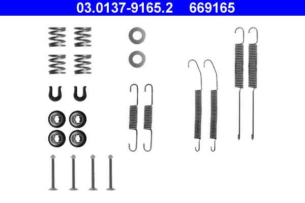 Accessory Kit, brake shoes ATE 03.0137-9165.2