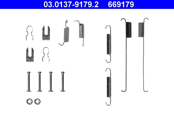 Accessory Kit, brake shoes ATE 03.0137-9179.2