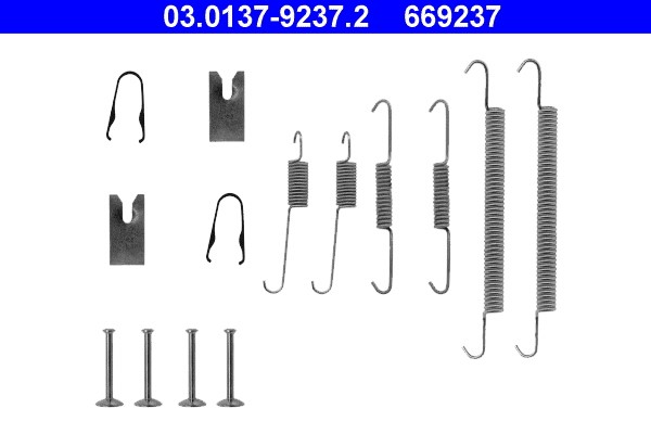 Accessory Kit, brake shoes ATE 03.0137-9237.2