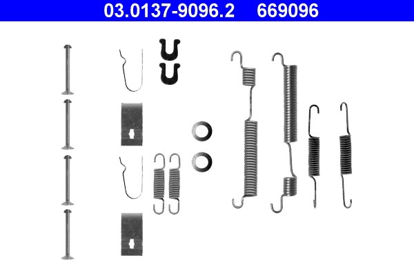 Accessory Kit, brake shoes ATE 03.0137-9096.2