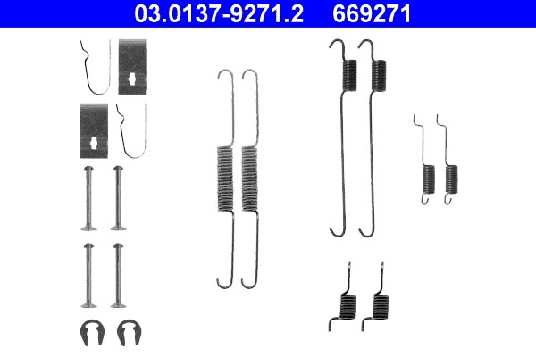 Accessory Kit, brake shoes ATE 03.0137-9271.2