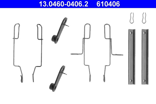 Accessory Kit, disc brake pad ATE 13.0460-0406.2