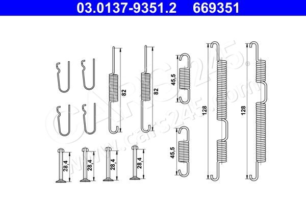 Accessory Kit, brake shoes ATE 03.0137-9351.2 2