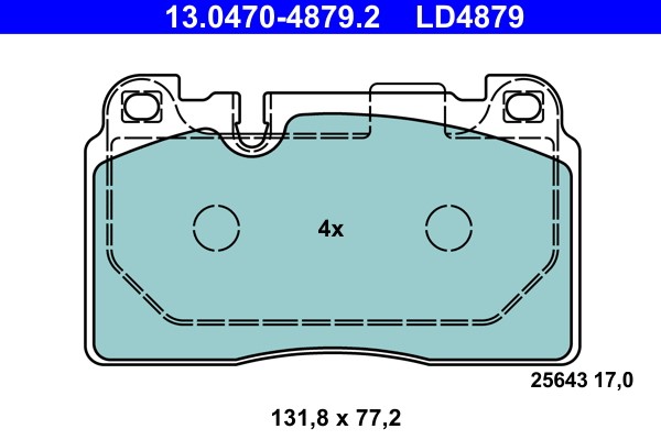 Brake Pad Set, disc brake ATE 13.0470-4879.2