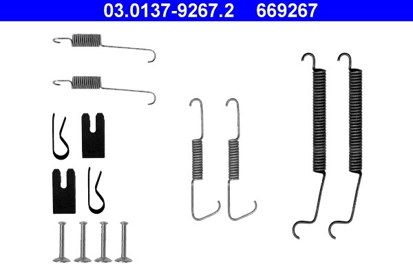 Accessory Kit, brake shoes ATE 03.0137-9267.2