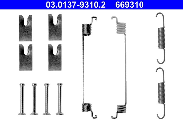 Accessory Kit, brake shoes ATE 03.0137-9310.2