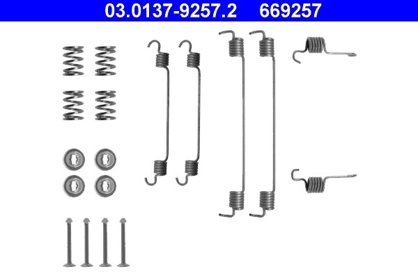 Accessory Kit, brake shoes ATE 03.0137-9257.2
