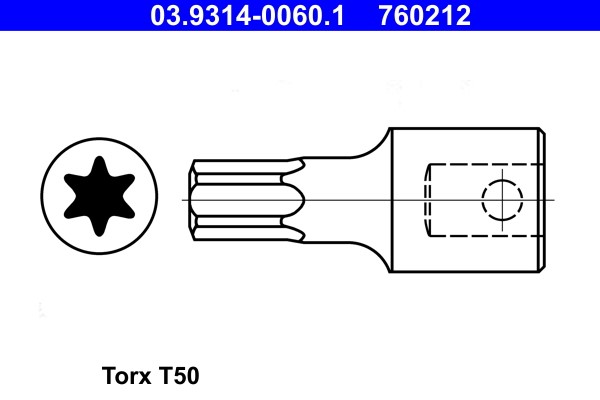Socket Wrench Insert ATE 03.9314-0060.1
