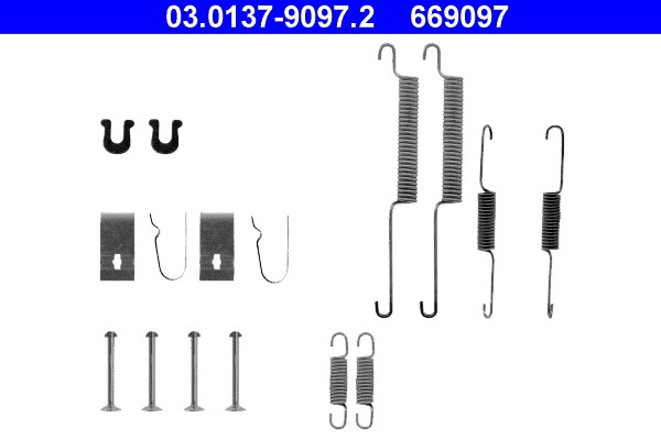 Accessory Kit, brake shoes ATE 03.0137-9097.2