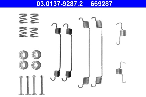 Accessory Kit, brake shoes ATE 03.0137-9287.2