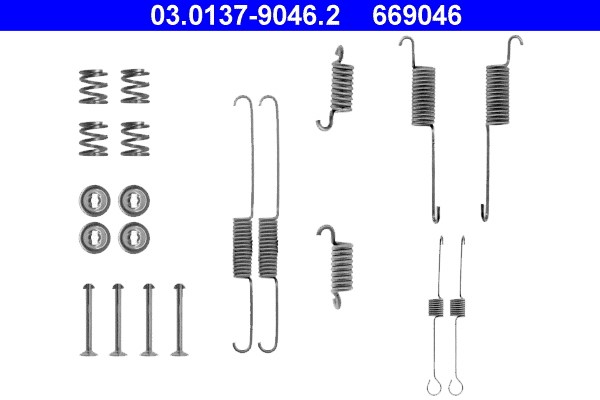 Accessory Kit, brake shoes ATE 03.0137-9046.2