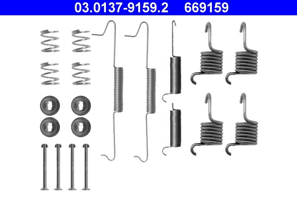 Accessory Kit, brake shoes ATE 03.0137-9159.2