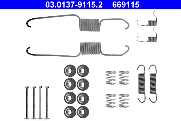 Accessory Kit, brake shoes ATE 03.0137-9115.2