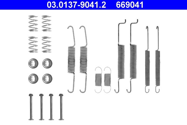 Accessory Kit, brake shoes ATE 03.0137-9041.2