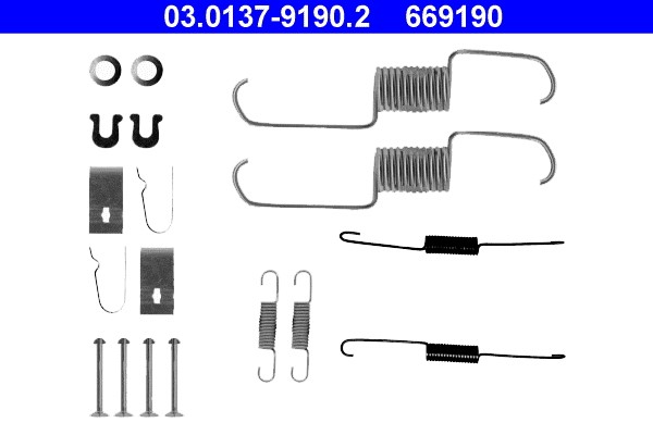 Accessory Kit, brake shoes ATE 03.0137-9190.2