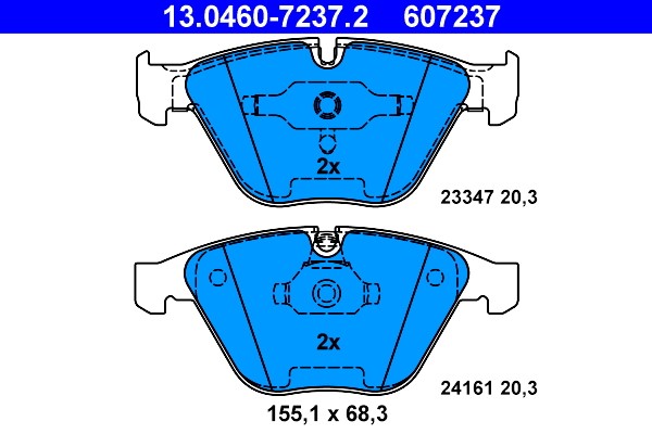 Brake Pad Set, disc brake ATE 13.0460-7237.2