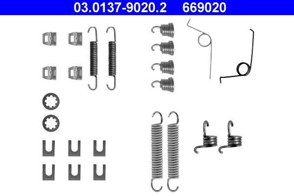 Accessory Kit, brake shoes ATE 03.0137-9020.2