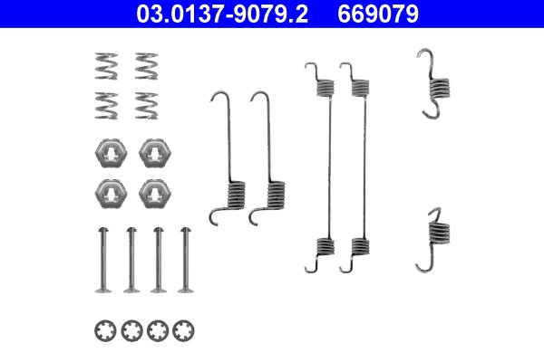 Accessory Kit, brake shoes ATE 03.0137-9079.2