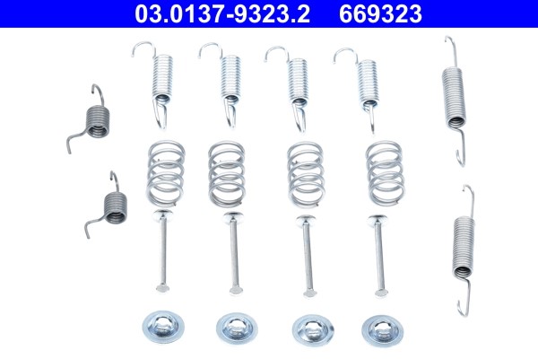 Accessory Kit, parking brake shoes ATE 03.0137-9323.2 2