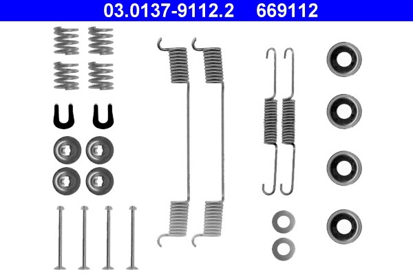 Accessory Kit, brake shoes ATE 03.0137-9112.2