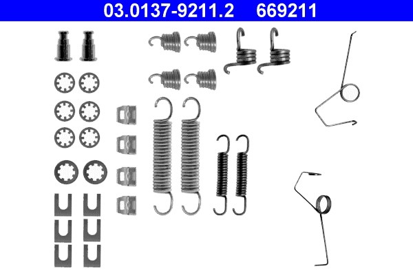 Accessory Kit, brake shoes ATE 03.0137-9211.2