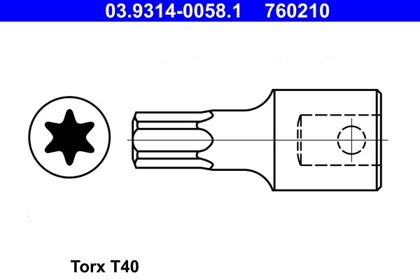Socket Wrench Insert ATE 03.9314-0058.1