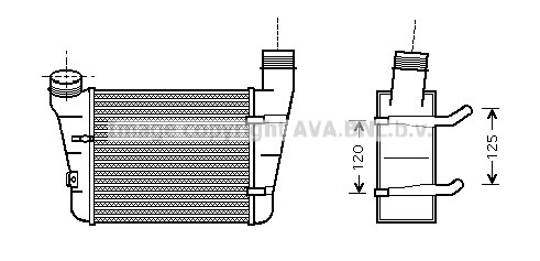 Charge Air Cooler AVA QUALITY COOLING AIA4221
