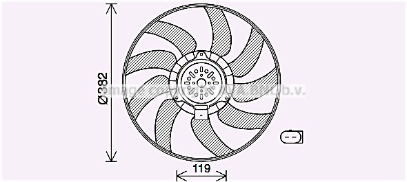 Fan, engine cooling AVA QUALITY COOLING AI7519