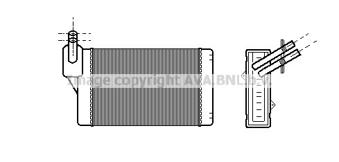 Heat Exchanger, interior heating AVA QUALITY COOLING VWA6060