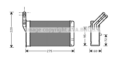 Heat Exchanger, interior heating AVA QUALITY COOLING CN6055