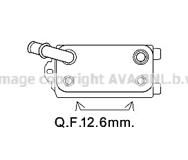 Oil Cooler, automatic transmission AVA QUALITY COOLING VO3170