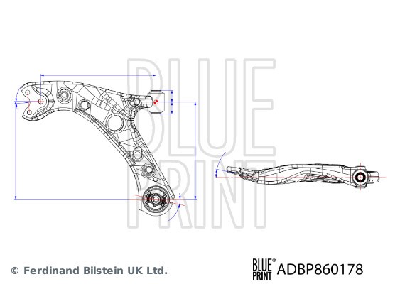 Control/Trailing Arm, wheel suspension BLUE PRINT ADBP860178