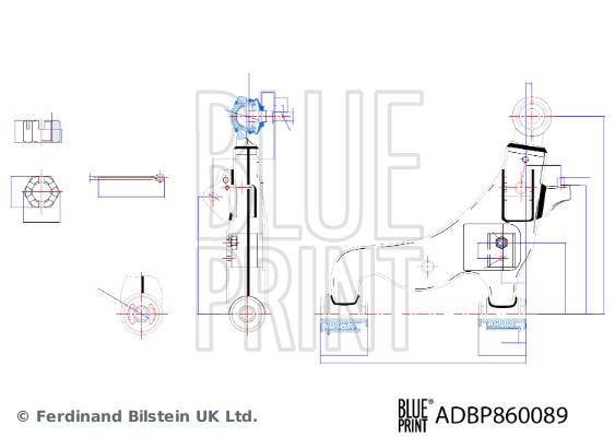 Control/Trailing Arm, wheel suspension BLUE PRINT ADBP860089 3