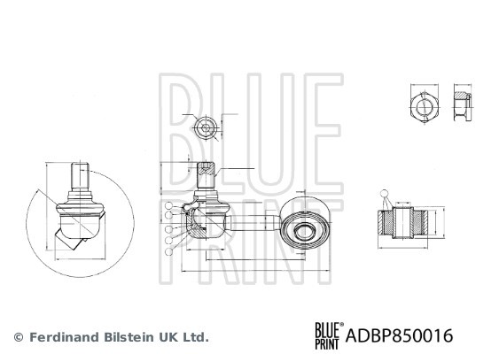 Link/Coupling Rod, stabiliser bar BLUE PRINT ADBP850016