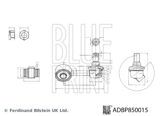 Link/Coupling Rod, stabiliser bar BLUE PRINT ADBP850015
