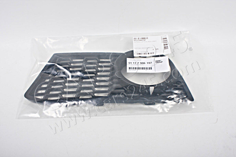 Grille, air inlet, left BMW 51117906197 3