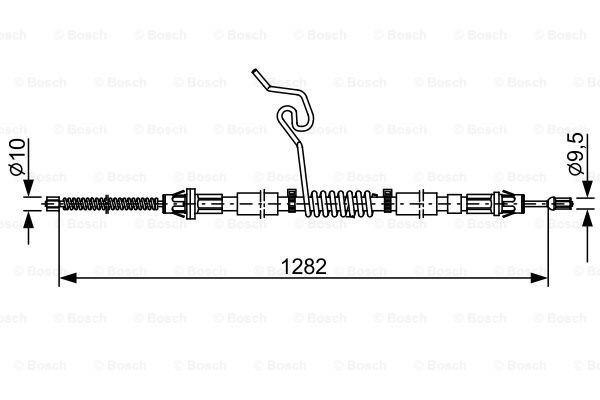 Cable Pull, parking brake BOSCH 1987482462