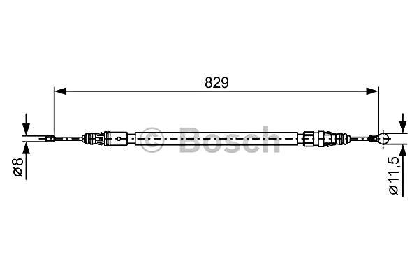 Cable Pull, parking brake BOSCH 1987482372