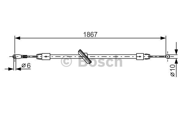 Cable Pull, parking brake BOSCH 1987482028