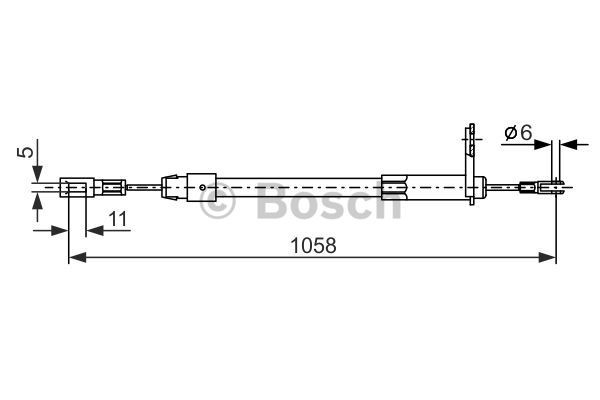 Cable Pull, parking brake BOSCH 1987477849 5