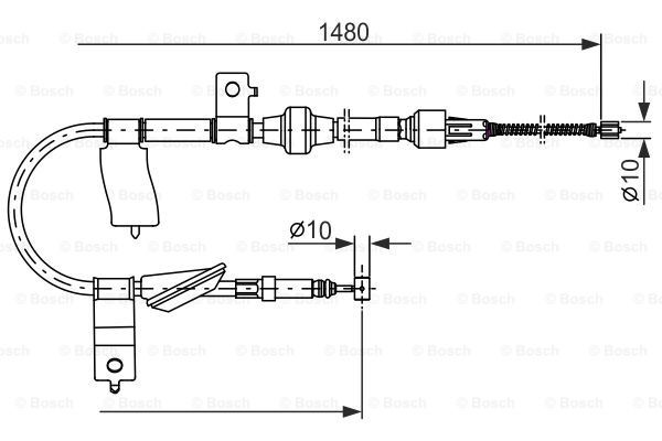 Cable Pull, parking brake BOSCH 1987477447