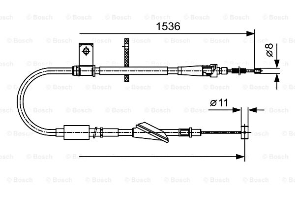 Cable Pull, parking brake BOSCH 1987482137