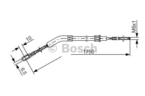 Cable Pull, parking brake BOSCH 1987477036 5