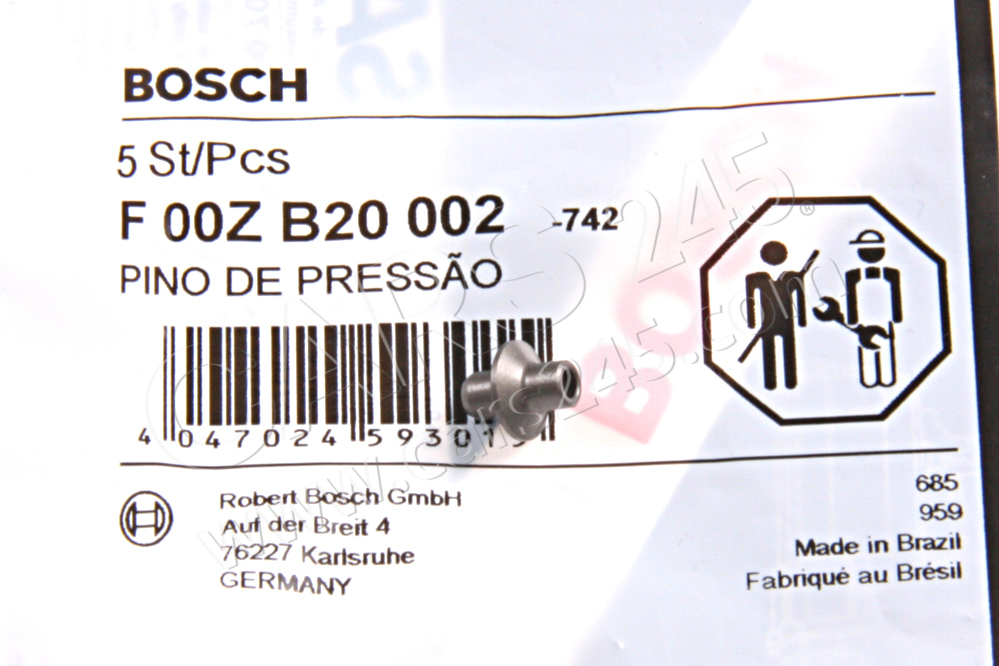Pressure Spindle BOSCH F00ZB20002 3