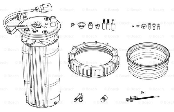 Heating, tank unit (urea injection) BOSCH F01C600232 5