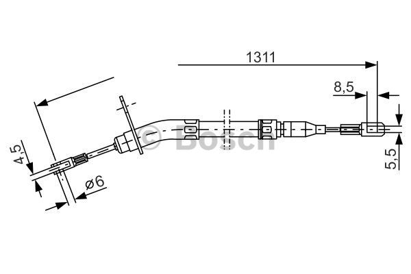 Cable Pull, parking brake BOSCH 1987477010 5